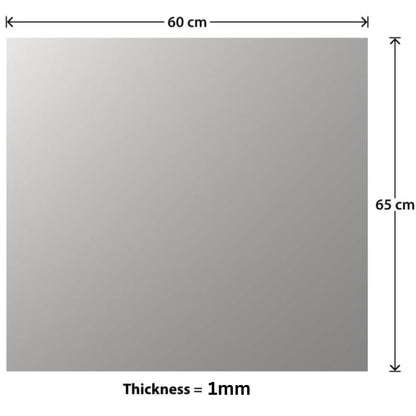 1mm Thick Grey Stainless Steel Splashback for Kitchen with Brushed Finish (ADHESIVE INCLUDED)