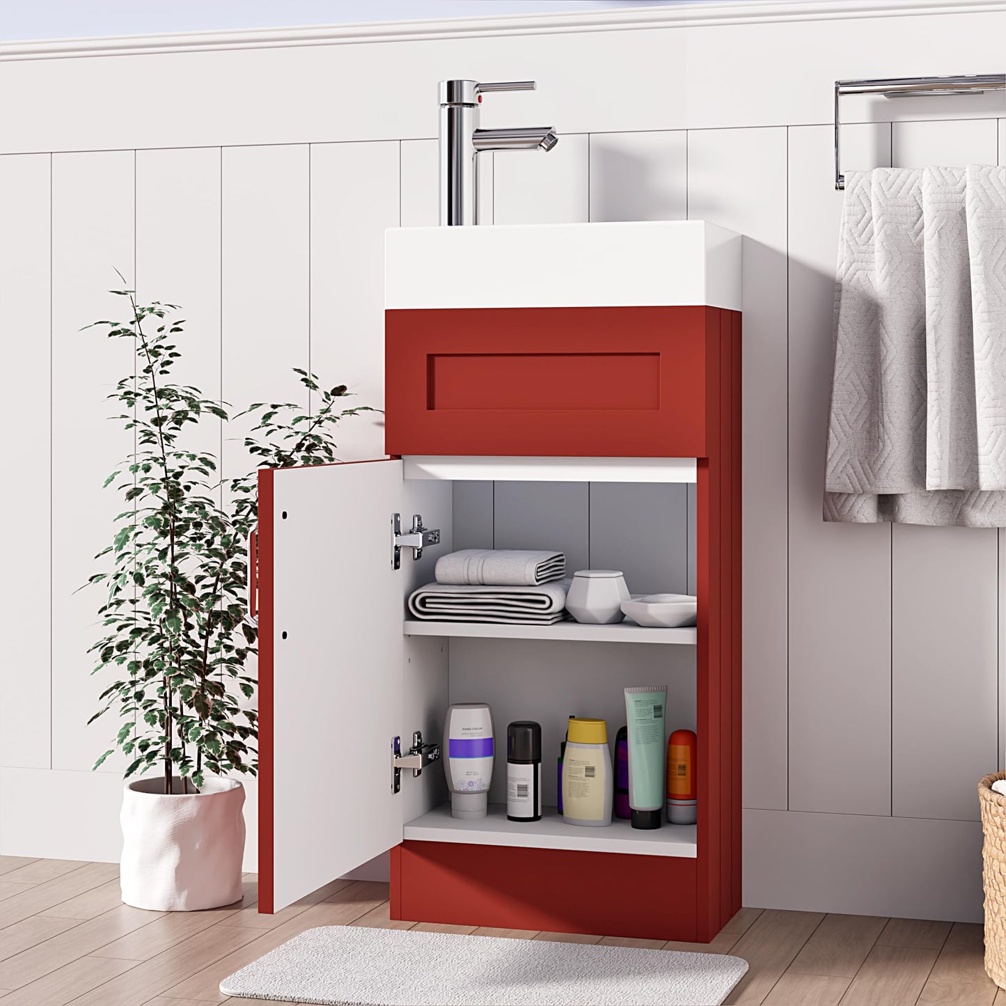 BELOFAY Crawley 400mm Floor Standing Bathroom Vanity Unit With Basin