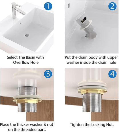 BELOFAY Pop Up Basin Waste (Slotted Chrome)