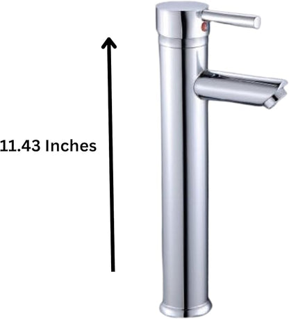 BELOFAY Waterfall Spout Faucet with Chrome Polish, Tall Bathroom Tap Mixer with UK Standard Hoses