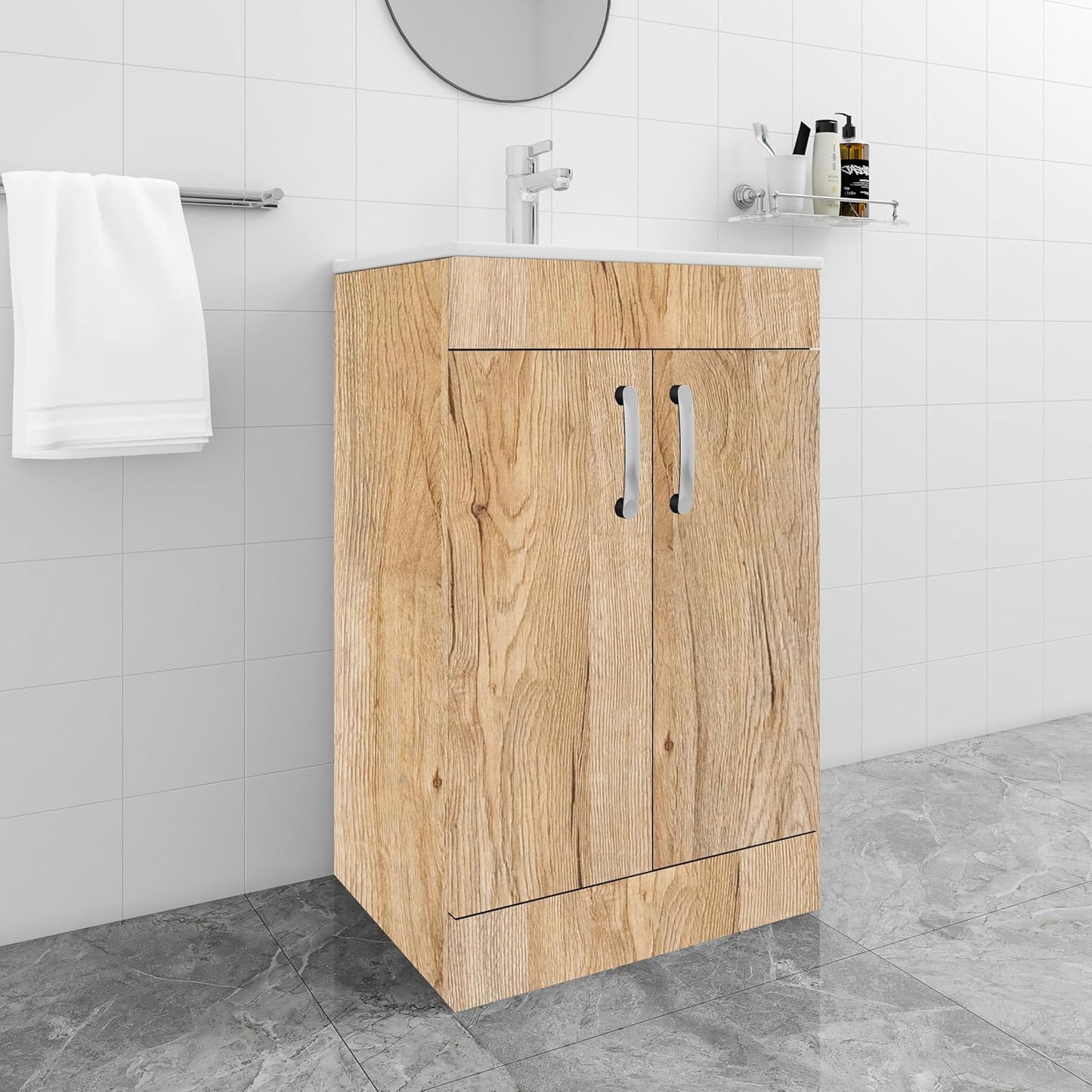 BELOFAY New York 600mm Floor Standing Bathroom Vanity Unit With Basin