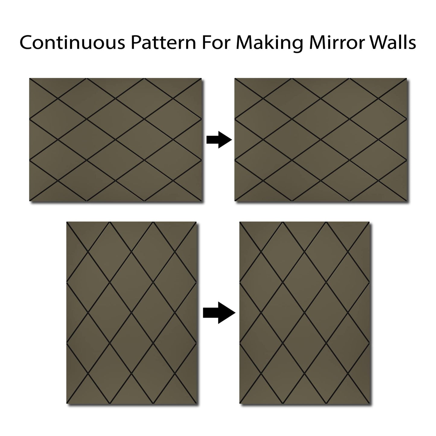 BELOFAY Art Deco Bronze Rectangular Wall Mirror – Modern Wall-Mounted Glass Design for Bedroom, Hallway & Lounge